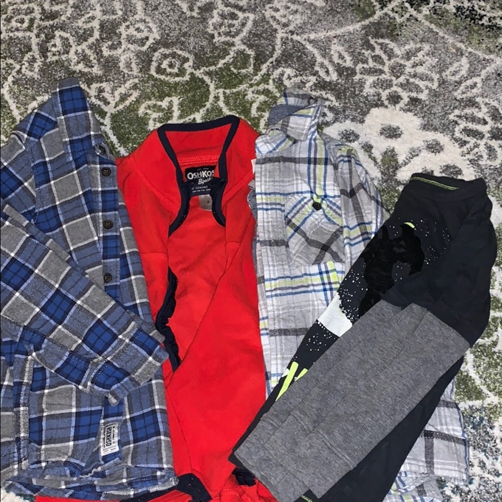Lot of 4 OshKosh boys size 6 long sleeve